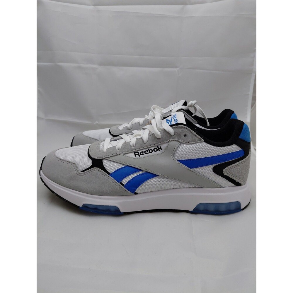 Reebok Men's Glide DMX White/Blue/Grey Sneakers 100201251 Size 12